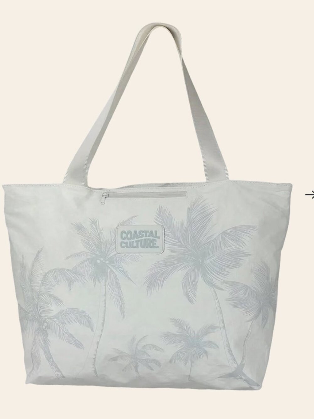 Everyday Tote Bag in Palm Tree - Coastal Culture - Beach Sunshine Sand Pool